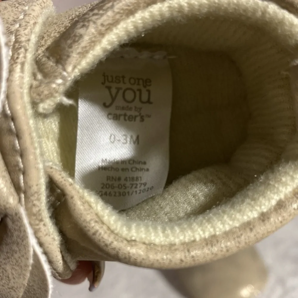 Just One You Carter’s Metallic Gold Baby Moccasins
